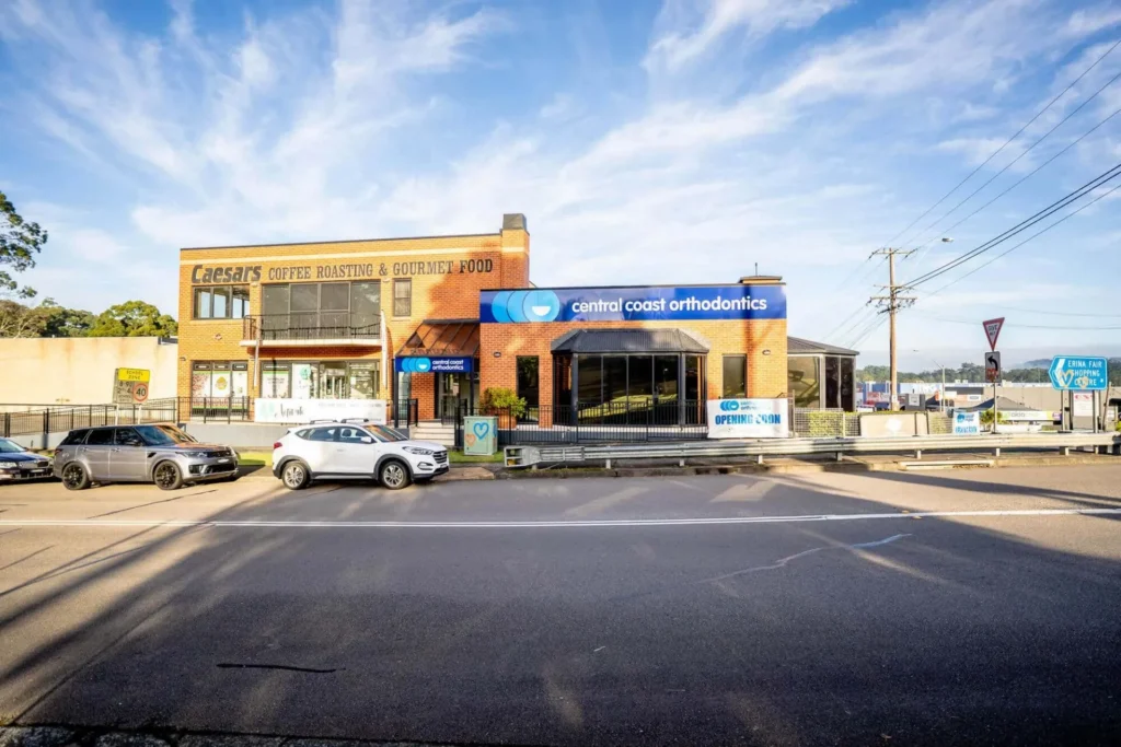 Exterior of the Central Coast Orthodontics practice seen from the car park