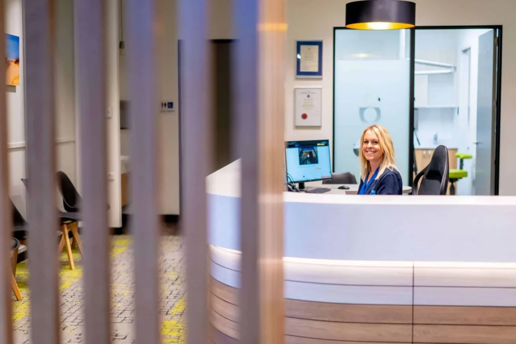 Receptionist at the front desk of Central Coast Orthodontics
