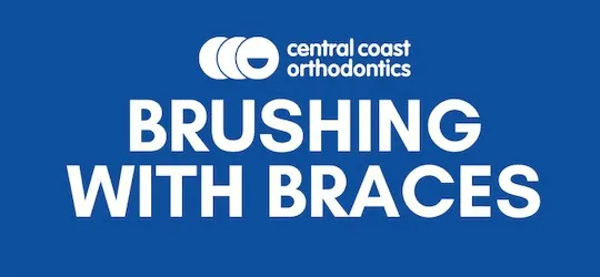 Banner reading Brushing with Braces