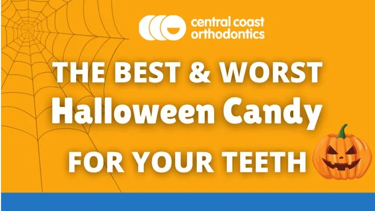 Banner reading The Best and Worst Halloween Candy for Your Teeth