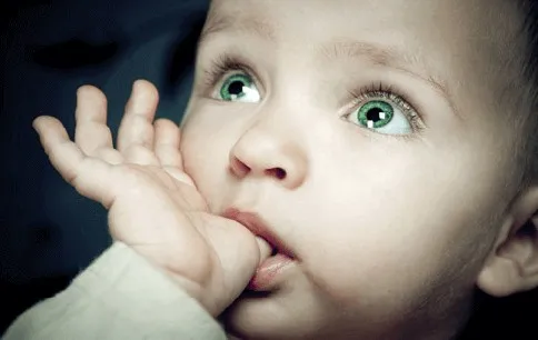 Baby sucking its thumb